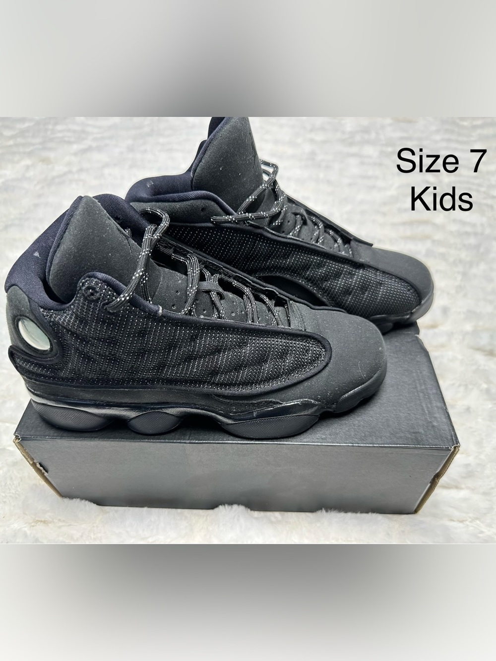 Nike Air Jordan Retro 13 GS Black Cat Size 7Y